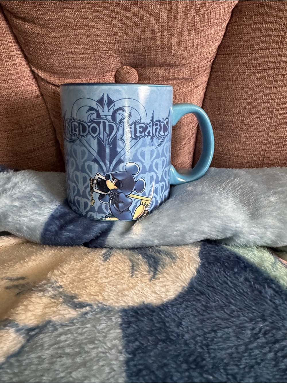 Source Unknown Blue Kingdom Hearts Mickey Mug